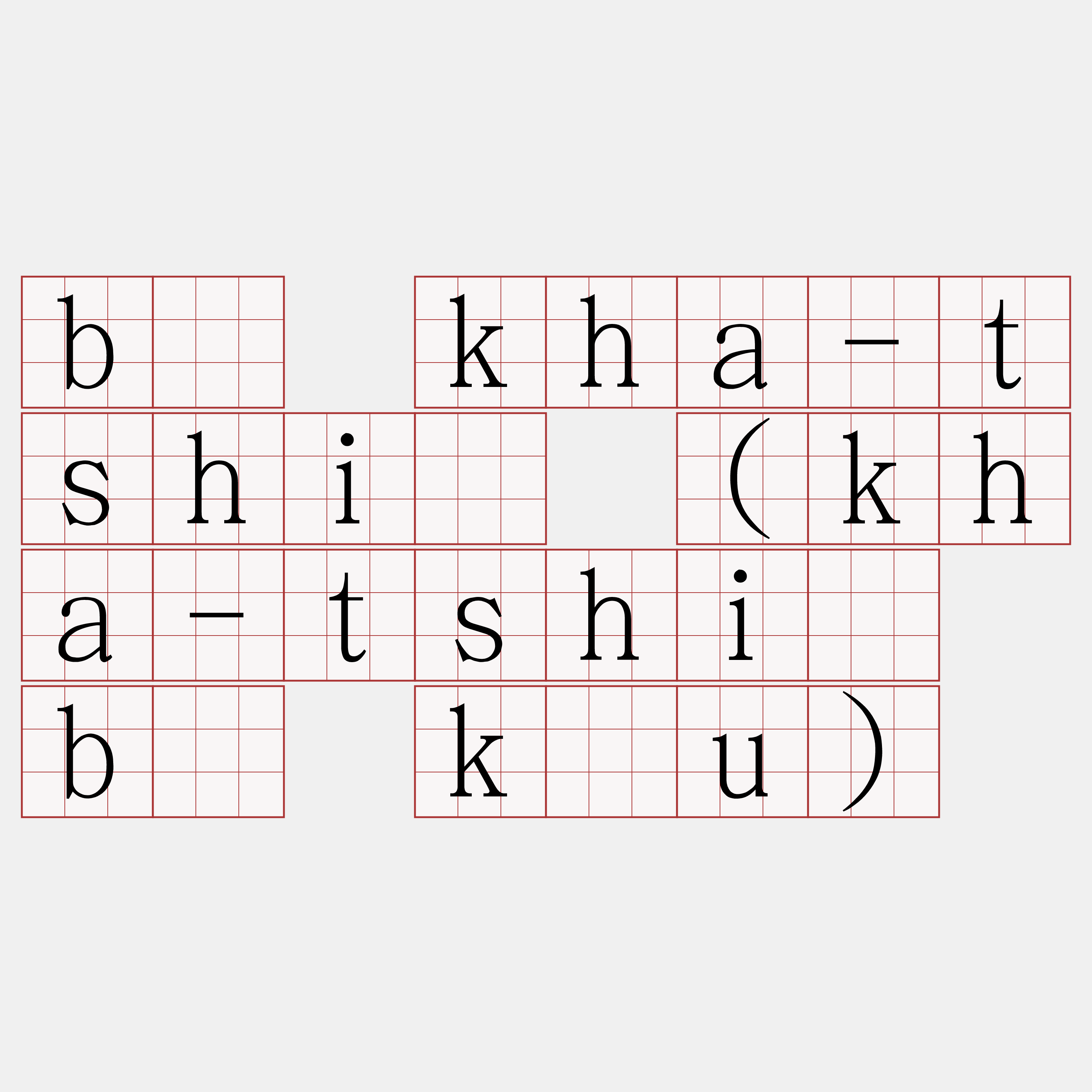 bô kha-tshiú (kha-tshiú bô kàu)